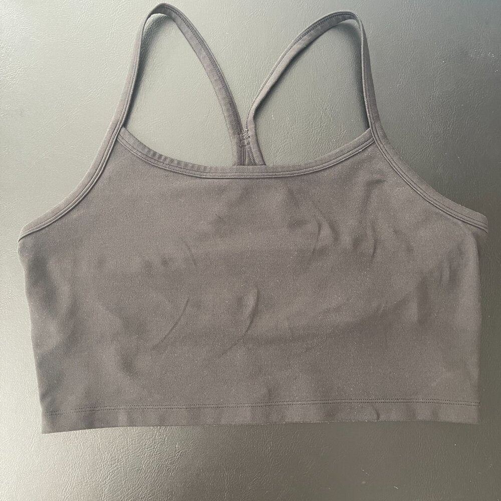 OFFLINE By Aerie the Hugger Longline Racerback Sports Bra size L Black
